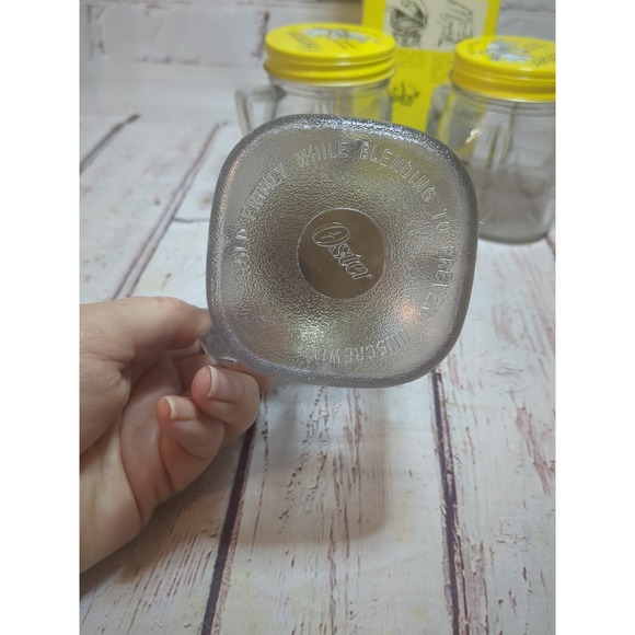 3 New Vintage Osterizer Mini Blend Containers In The Box 1/2 Pint - Picture 3 of 4